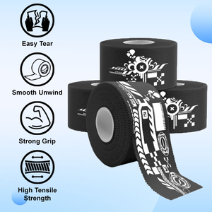 Ruban <span class=keywords><strong>de</strong></span> sport en coton multicolore du fabricant professionnel pour le soulagement musculaire, largeur <span class=keywords><strong>de</strong></span> 5cm - Product Image 3