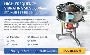 อุตสาหกรรมเคมี อาหาร และเหมืองแร่ ตะแกรงสั่นอัตโนมัติสแตนเลสความถี่สูงขนาด 550 มม. มอเตอร์สั่นแนวตั้ง 3000 รอบต่อนาที - Product Image 5
