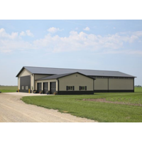 Bâtiment en métaux lourds personnalisé kits de grange à poteau préfabriqué entrepôt de ferme atelier de self-stockage soudage