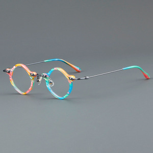 Nuovi Occhiali Retrò Unisex con Montatura Trasparente, Occhiali da Vista alla Moda a Rombo in Acetato Colorato - Product Image 1