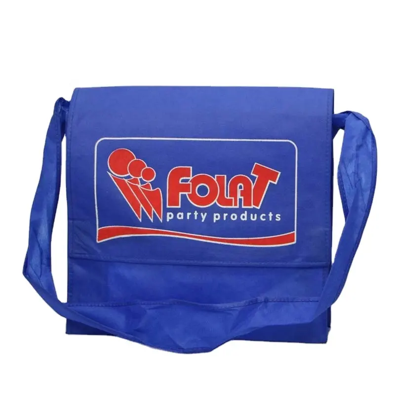 Postman Promotional Printing School Reusable Messenger Non Woven Shoulder Carry Bag