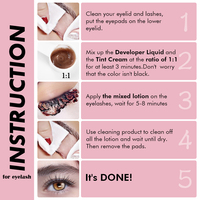 Kits de teinture pour sourcils et cils de haute qualité 2 en 1 Kit de teinture pour cils Kit de teinture pour sourcils liquide hybride longue durée Marque privée