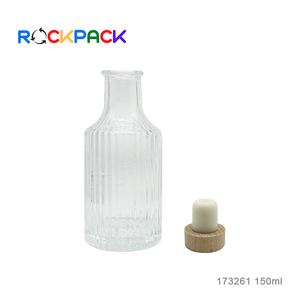 Récipient d'emballage alimentaire en verre vide de 150ml bouteilles en verre de thé au lait de jus avec bouchon en bois - Product Image 4