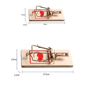 Büyük boy hassas Metal çubuk ahşap fare tuzağı katı ahşap kemirgen katil bahçe fareler kontrol plastik çelik haşere kontrolü için - Product Image 6
