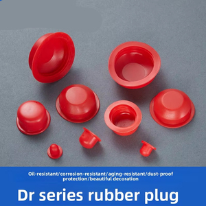 Bouchon d'extrémité en caoutchouc industriel personnalisé, anti-poussière, rouge, avec filetage interne, pour tige en acier, résistant à la corrosion - Product Image 6