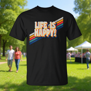 T-shirt avec citation pour événements promotionnels : La vie est belle - Product Image 3