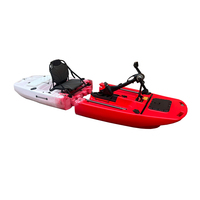 2025 nouveau Kayak en plastique de 9.5ft avec entraînement à pédale 2 Sections détachables modulaires assemblage facile bateau de pêche populaire