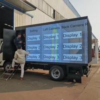 Écran LED publicitaire pour voiture, grand écran sans soudure, 22 pouces, écran de diffusion mobile LED ultra-large embarqué, noir, 5180x1760x2820mm