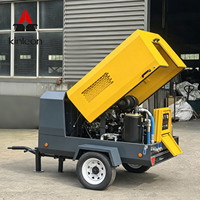 Compresseur à vis industriel lubrifié au diesel 5m³/min 185CFM Haute pression 8 bars Faible consommation de carburant Pompe moteur portable