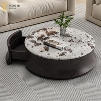Yushi Group table basse en marbre PurelyFeel salon minimaliste italien table circulaire design moderne simple