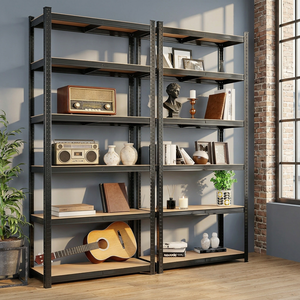 Modern Design Home Storage <b>Shelf</b> Slotted Angle Shelving Living Room Storage Metal <b>Racks</b> - Product Image 4