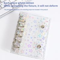 1 pièce Carnet de notes à paillettes en papier, format A6/A7, style classeur, bloc-notes de poche, cartes postales DIY, objet de collection portable