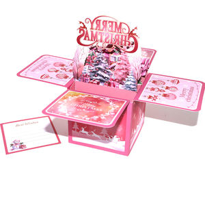 Wholesale 3D Pop up <strong>Christmas</strong> <strong>Card</strong> Eco Friendly Recyclable Personalized 3D Holiday Greeting <strong>Card</strong> - Product Image 1