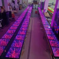 Plancher de danse à LED avec miroir Abyss à cordes connectées individuelles, avec mode de contrôle multiple