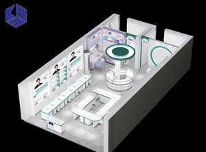 Bán Hot Phong Cách Hiện Đại treo tường bằng gỗ Eyewear tủ trưng bày với khung quang thanh hiển thị cho kính cửa hàng - Product Image 6