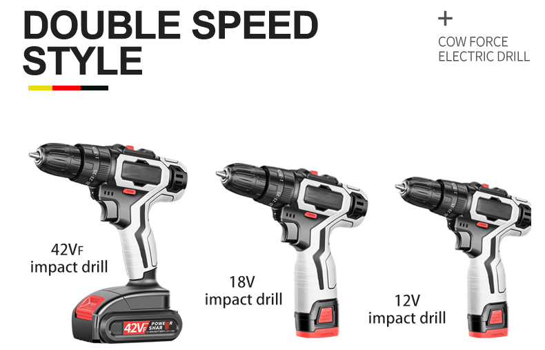 21V Factory Supply Cordless Power Tool Combo Hammer Screwdriver Drill Machine Power Drill kit