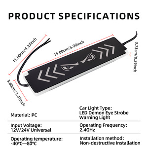 Luci Laterali LED 12V <span class=keywords><strong>per</strong></span> Camion con Effetto Occhi Demoniaci RGB, Luci Stroboscopiche di Segnalazione <span class=keywords><strong>per</strong></span> Auto e Moto, Retrofit/Upgrade GPRGIT - Product Image 5