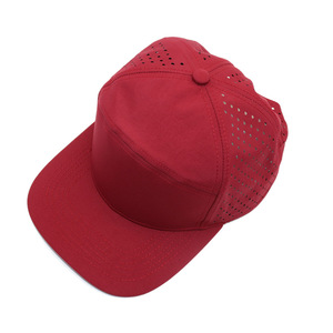 Gorras Snapback de 6 Paneles con Visera Plana, Logotipo Personalizado, Perforaciones Cortadas con Láser, Color Sólido, para Negocios y Actividades al Aire Libre, 100% Poliéster - Product Image 5