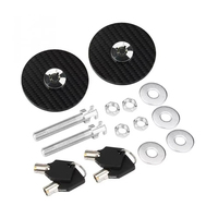 1 Paire de Kit de Verrous de Capot Verrouillables en Aluminium Style Fibre de Carbone, à Libération Rapide, Universels pour Voiture de Course, avec Clés