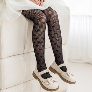Calze <span class=keywords><strong>a</strong></span> rete e calzini per bambine Lolita di alta qualità, traforati, sottili, <span class=keywords><strong>a</strong></span> forma di <span class=keywords><strong>cuore</strong></span>, per primavera ed estate - Product Image 3