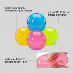 Glow in Dark Stress Ball Set TPR Squeeze <b>Fidget</b> Toy Stress Relief Portable Reusable for Family - Product Image 2