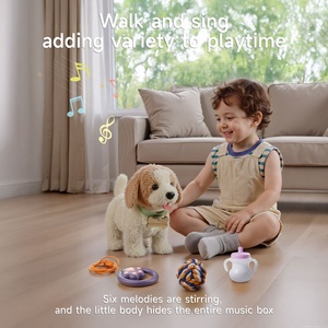 Tumama Kids Interactive Realistic Stuffed Pet Electric Barking Musical <strong>Walking</strong> Plush Dog <strong>Toy</strong> with Touch and Voice Control - Product Image 4