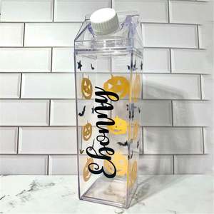 Large BPA Free 500Ml 750Ml 1000Ml 1900Ml <b>Plastic</b> Clear Transparent Square Milk Box Carton Shaped Direct <b>Drinking</b> Party Bottle - Product Image 5