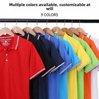 Op maat gemaakte logo promotie grote formele sport golf T-shirt gehaakt regular unisex anti-kreuk wollen polyester/katoen
