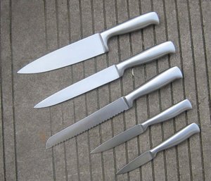 Nhà Bếp Chuyên Nghiệp Dao Set Hollow Xử Lý Với Màu Thép Không Gỉ Dao Đứng - Product Image 4