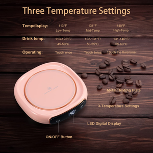Ensemble cadeau d'affaires : Tasse à café auto-chauffante avec contrôle de température, chauffe-tasse intelligent sans fil, tasse électrique en céramique thermostatée - Product Image 3