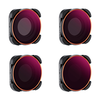 K&F Concept - Juego de 4 Filtros Polarizadores de Reducción de Luz ND8/PL, ND16/PL, ND32/PL, ND64/PL para GoPro Hero 13/12/11/10/9, Filtro ND/PL