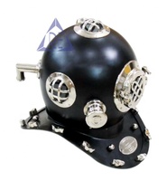 Casque de plongée en eaux profondes Mark V de la marine américaine moderne, plaqué argent, artisanat en fer, impression UV découpée au laser, style nautique, marque RE