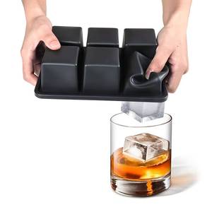 BPA Free <b>Silicone</b> Ice Cube Round Square Ball Maker Mold <b>Tray</b> with Spill-Resistant Removable Lids - Product Image 4