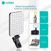 COTECi Éclairage photographique portable d'extérieur à 60 LED, trois couleurs 2500-6500K, pour appareil photo reflex numérique, selfie, diffusion en direct, beauté et prise de vue sur téléphone