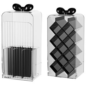 <b>Makeup</b> Organizer Storage <b>Box</b> With Partitions For Brushes Lipsticks Cosmetics Desktop Vanity Use Waterproof Clear Acrylic - Product Image 5