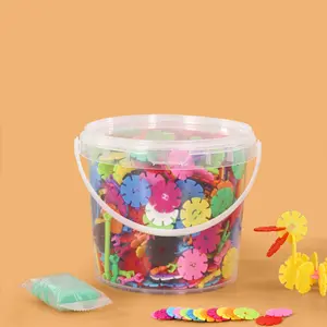 Seau de stockage de jouets pour enfants en plastique de petite taille de qualité alimentaire de haute qualité pour enfants jouet briques pâte à modeler