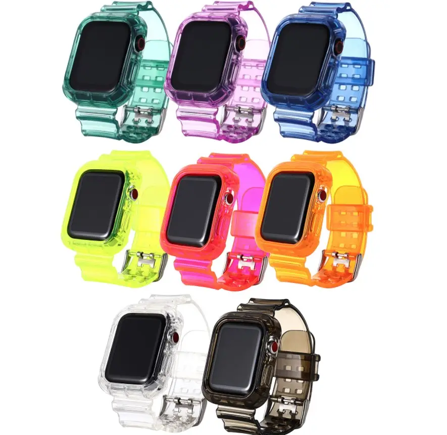 For Apple Watch Transparent Clear Glacier Fullbody Watch Band Strap Hot