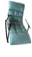 Fauteuil de loisirs moderne capitonné, best-seller - Structure en acier recouverte de tissu, capacité de charge 150-200 kg, confortable, pour salon