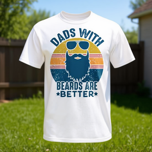 T-shirt vintage « Les papas qui ont une barbe sont meilleurs » pour homme adulte, manches courtes, col rond, impression sérigraphique - Product Image 3