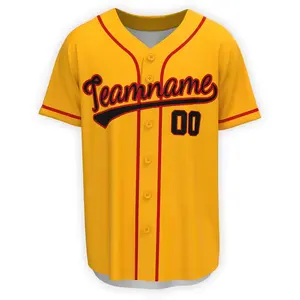 Baseball Softball Wear maillot de baseball vierge Sublimation imprimé sur tout le maillot Hommes Baseball