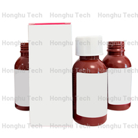 Nouvelles bouteilles rondes en plastique PE brun de 100 ml, ensemble complet vide, Afrique du Sud, avec autocollant, bouchon CRC et boîte