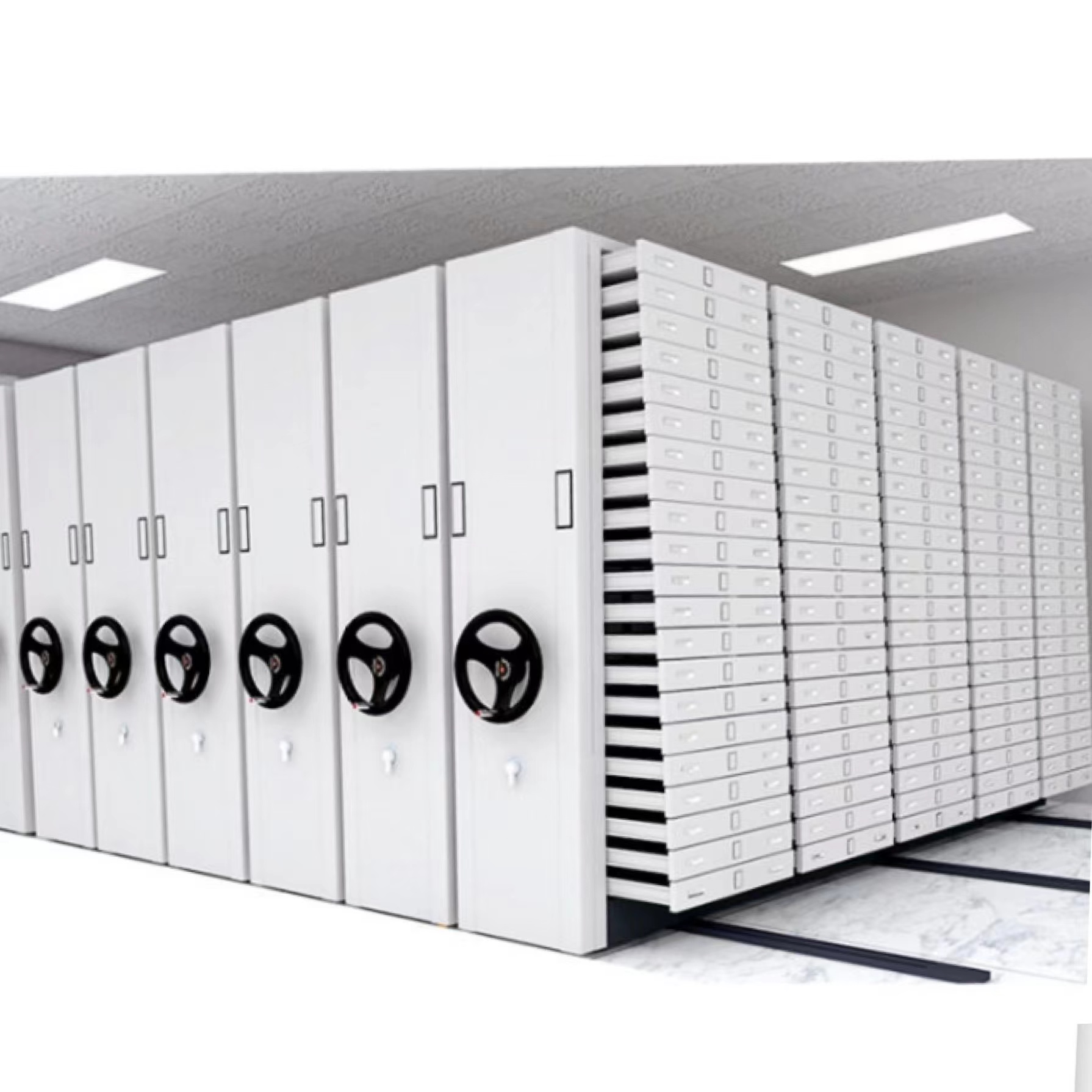 Профессиональные шкафы для хранения документов RW с рельсами, карта, рисование, Архивный Шкаф, мобильные полки с ящиками, полки для супермаркетов