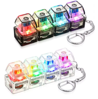 Porte-clés clavier LED, jouet sensoriel anti-stress, gadget fidget pour adultes et enfants