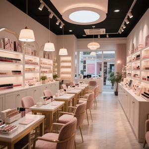 Escaparate de exhibición de cosméticos para muebles de uñas de belleza moderna, gabinete de esmalte de uñas, diseño de tienda de uñas - Product Image 3