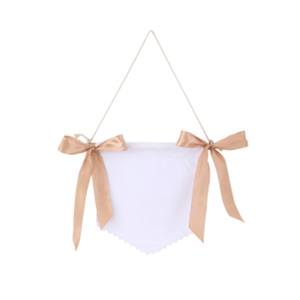<span class=keywords><strong>En</strong></span> gros, Guirlande de bienvenue pour chambre d'enfant <span class=keywords><strong>en</strong></span> <span class=keywords><strong>toile</strong></span>, brodée avec le nom du bébé et nœuds - Product Image 3