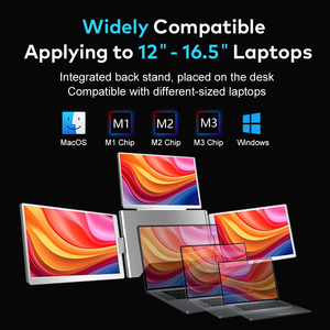 Xách tay màn hình 14 inch sRGB 100% 1 cáp cho 3 hiển thị gấp Màn hình Type-C chơi game Màn hình máy tính để bàn màn hình cho máy tính xách tay - Product Image 6