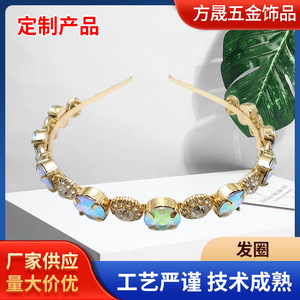 Diadema de perlas de estilo europeo y americano, moda de lujo ligero para mujer, con pedrería de alta gama, estilo princesa. - Product Image 5
