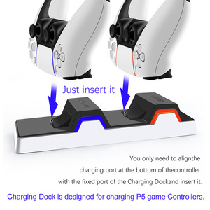 แท่นชาร์จคอนโทรลเลอร์ PS5 แบบคู่ พร้อมไฟ LED และสาย Type C สำหรับจอยเกม PS5 - Product Image 3