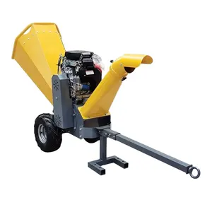 Industrial Personal Home Yard Use Mini Mobile 6.5hp Gas Motor Wood Chipper Mobile Leaf Shredder Wood Chipper