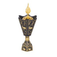 Brûleur d'encens religieux en céramique de style maison arabe exquise pour la décoration de la maison pendant le Ramadan avec support pour bois d'agar